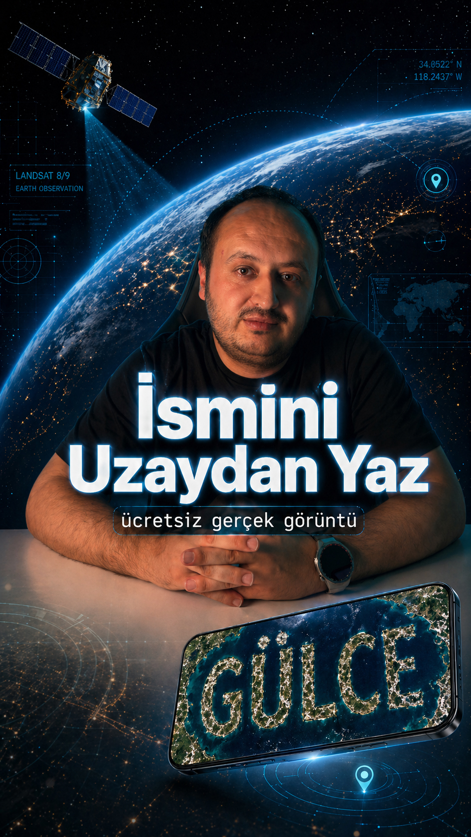 İsmini Uzaydan Yaz! (NASA Landsat Aracı)